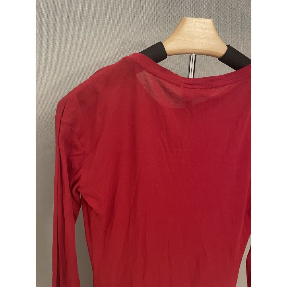 Miu Miu Womens Red Long-Sleeve Crewneck T-Shirt W… - image 6